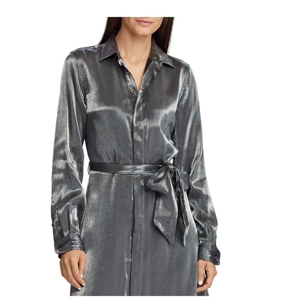 💕 RALPH LAUREN - Gray Mettalic Dress